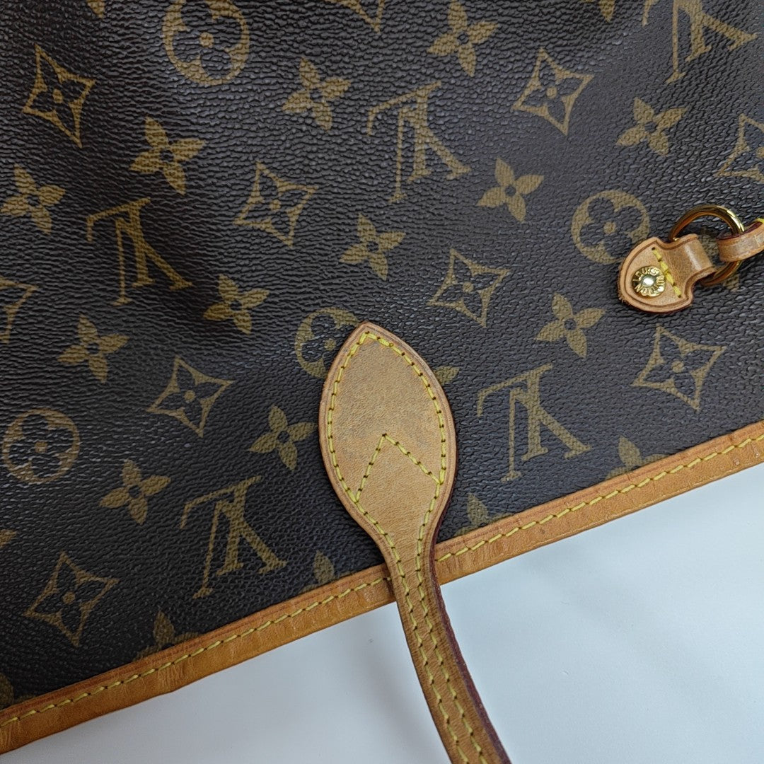 NEVERFULL MM Monogram Coated Canvas Brown