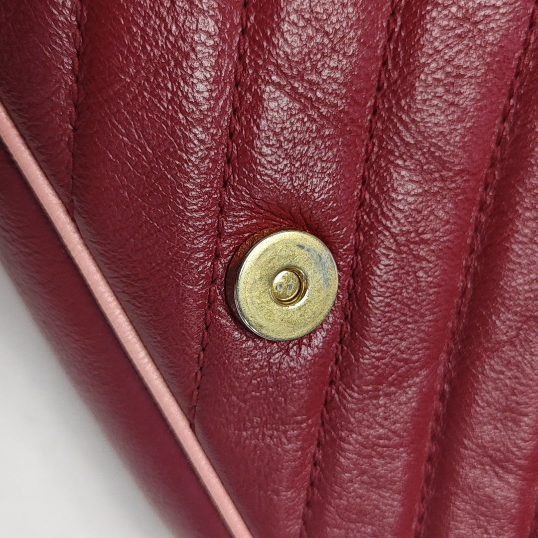 GG Marmont Super Mini Quilted Calfskin Red