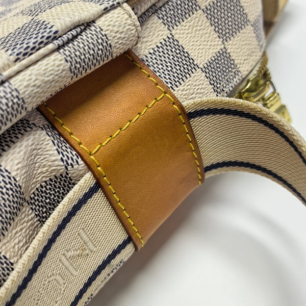 NAVIGLIO Damier Azur Coated Canvas White