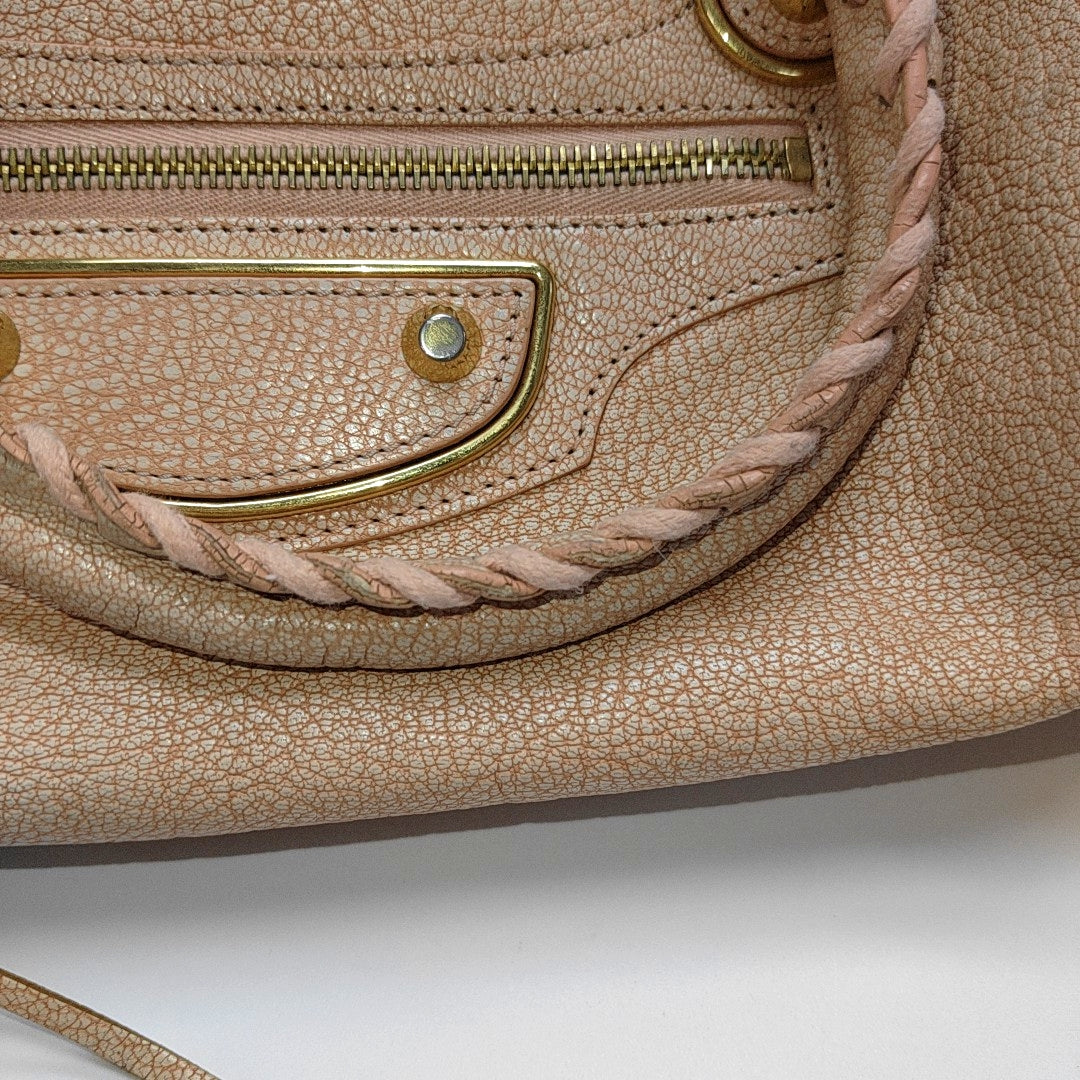 Classic Metallic Edge City Leather Pink