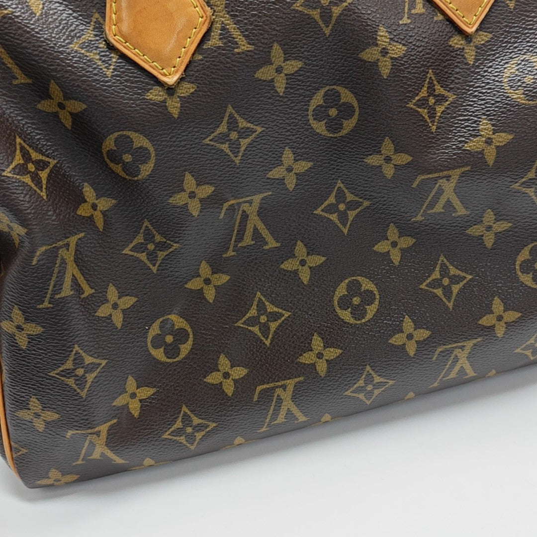 SPEEDY 30 Monogram Coated Canvas Brown