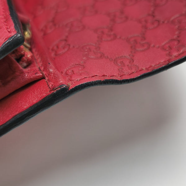 Monogram Calfskin Wallet Red