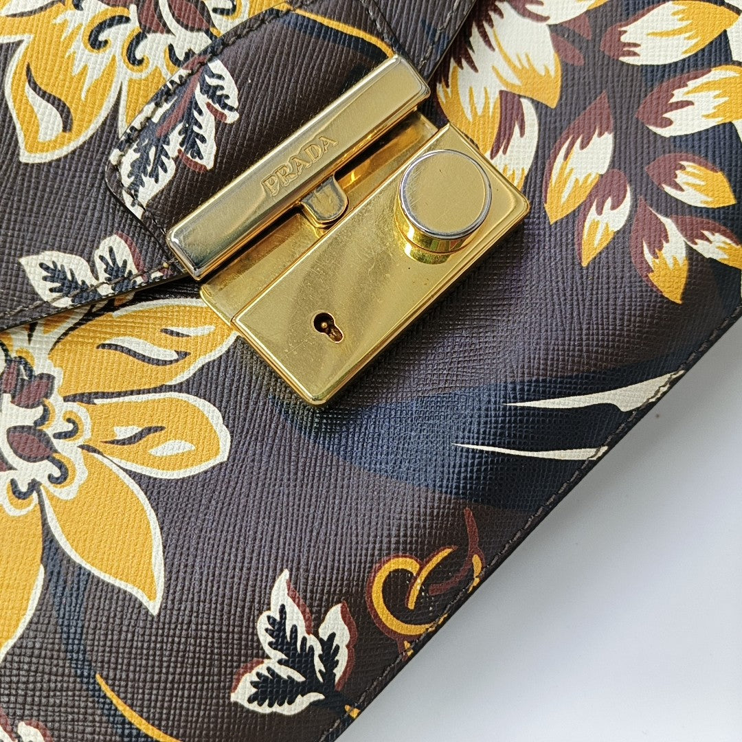 Calfskin Top Handle Bag Multicolor