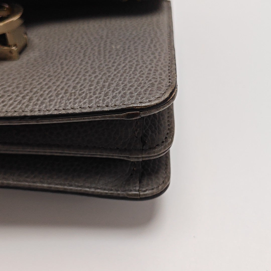 Interlocking G Small Calfskin Gray
