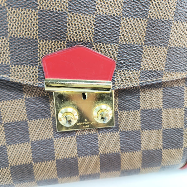 CAÏSSA Damier Ebene Coated Canvas Brown