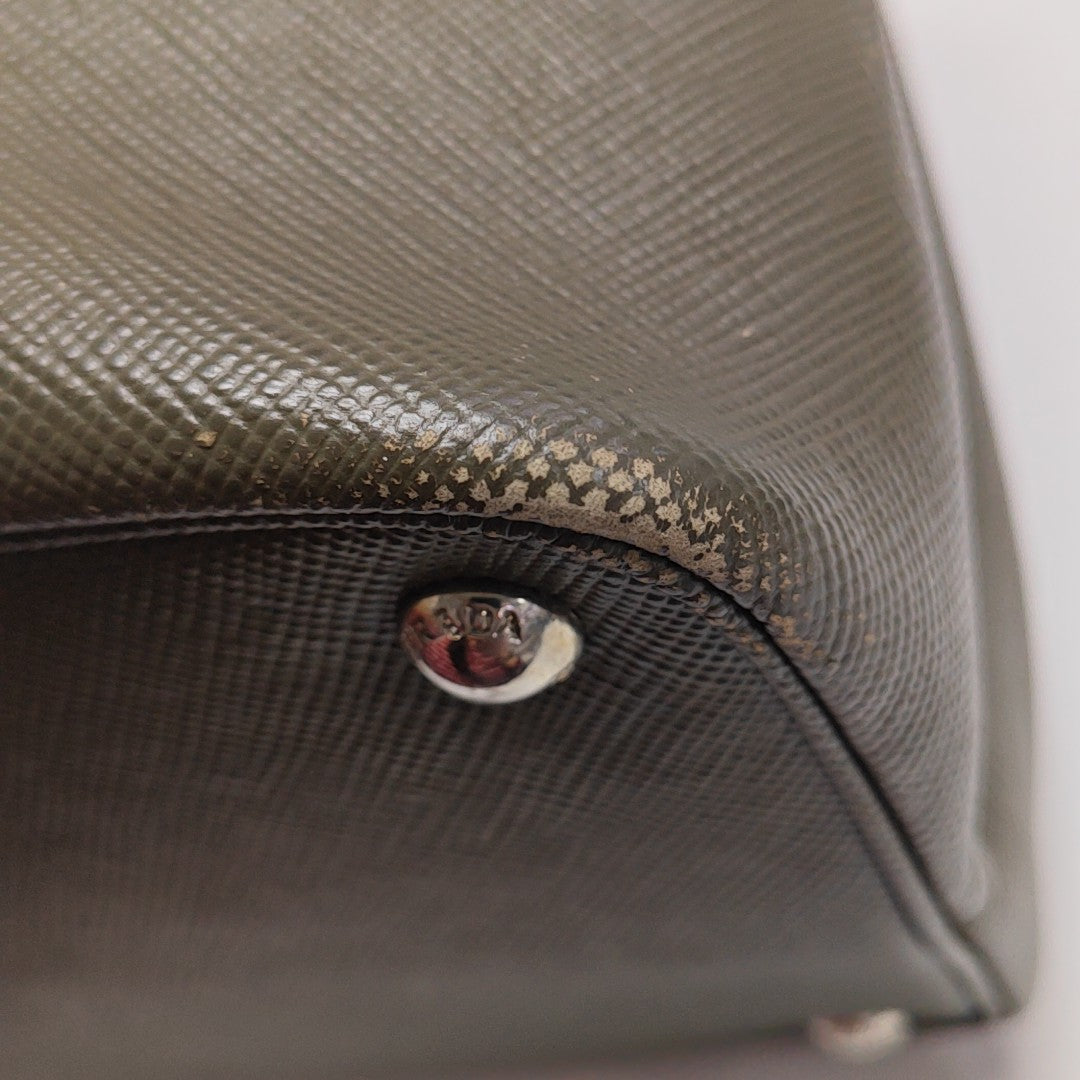 Saffiano Calfskin Tote Bag Green
