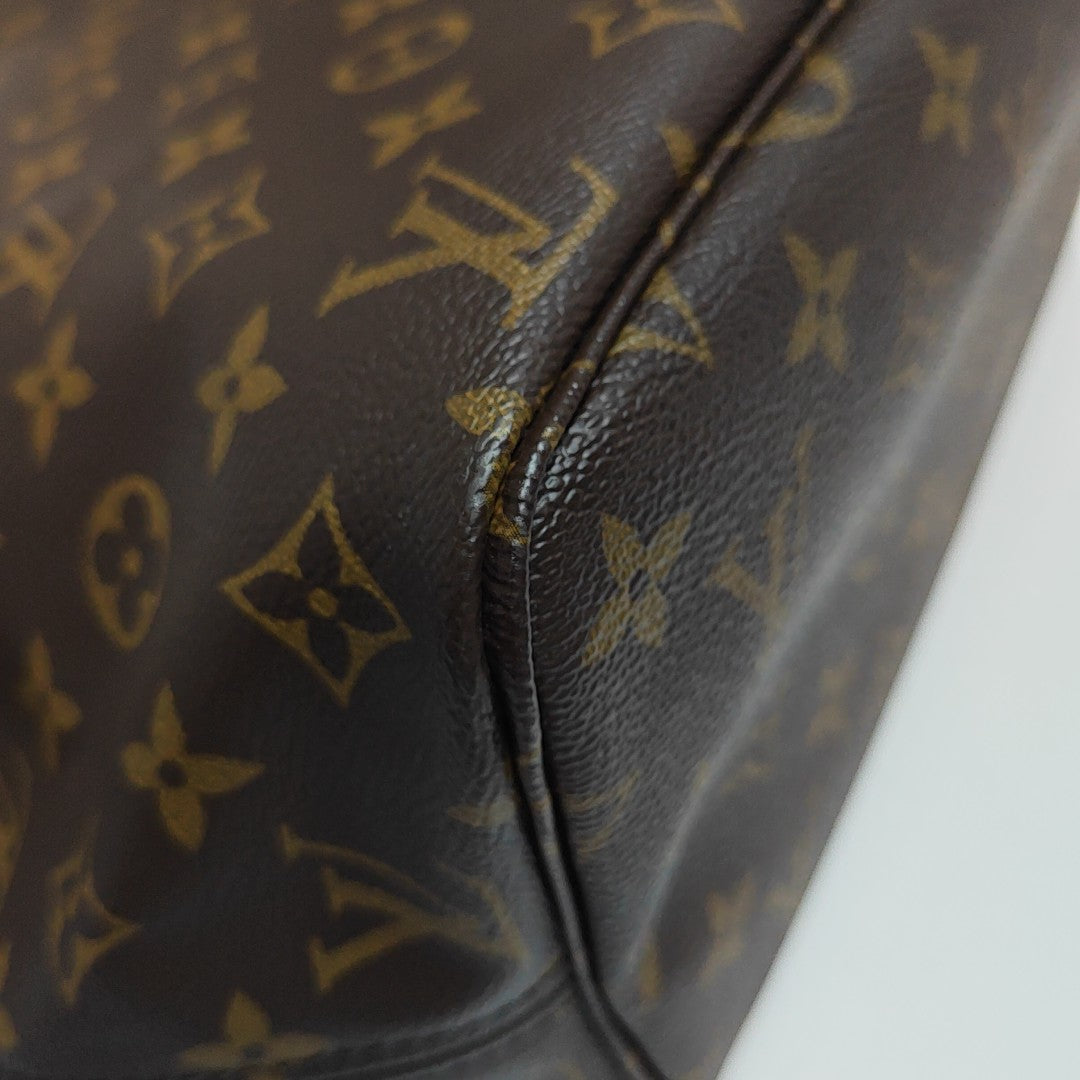 NEVERFULL MM Monogram Coated Canvas Brown