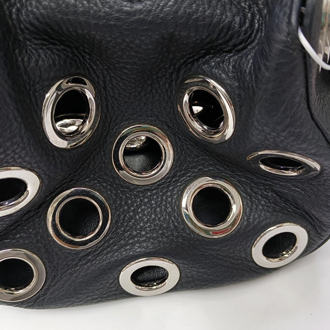 Calfskin Top Handle Bag Black