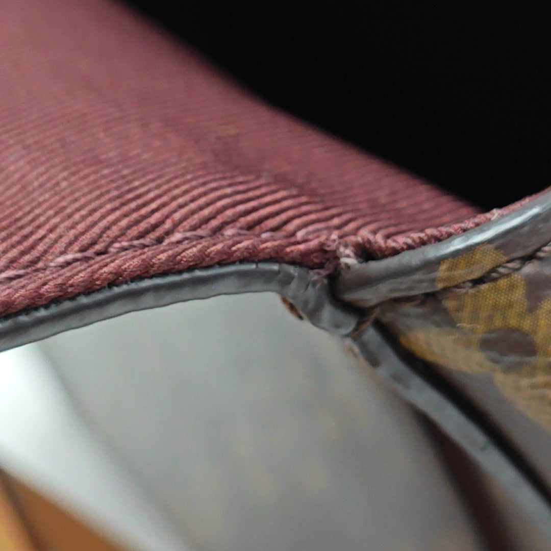 CLUNY MM Monogram Coated Canvas Brown