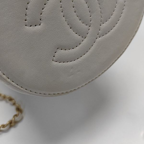 CROWN BOX VANITY Quilted Lambskin White