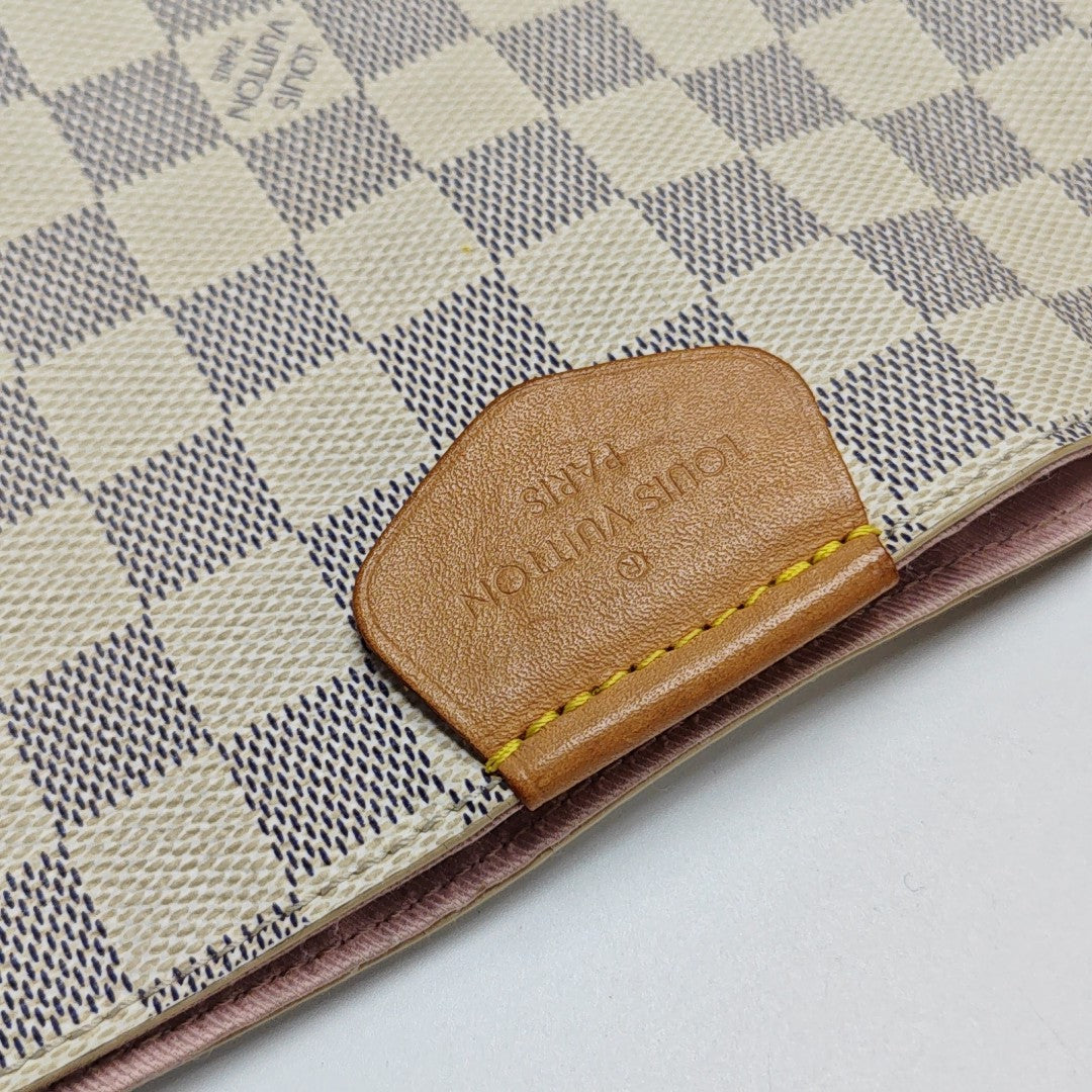 GRACEFUL PM Damier Azur Coated Canvas White