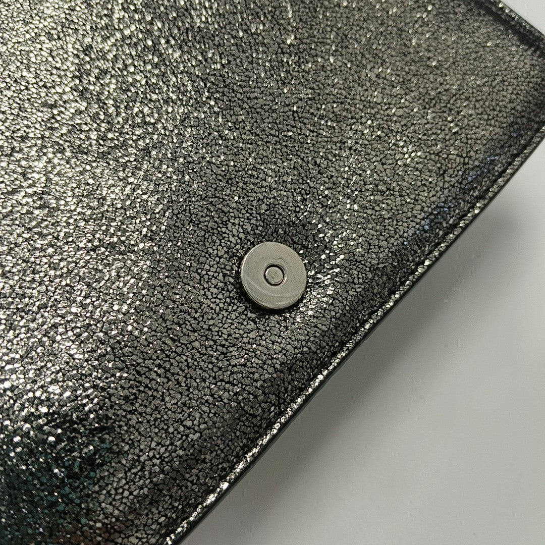 Gancini Lambskin Silver