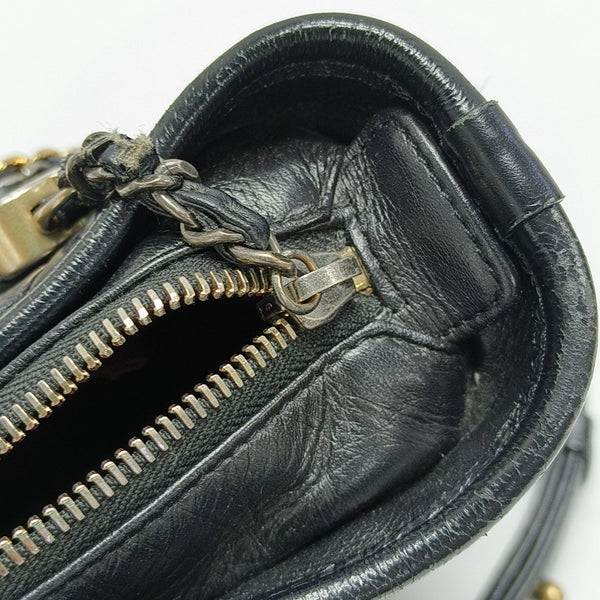 GABRIELLE Small Quilted Calfskin Black