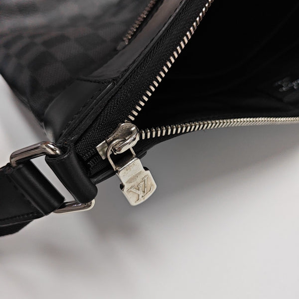 MICK Damier Graphite Coated Canvas Gray