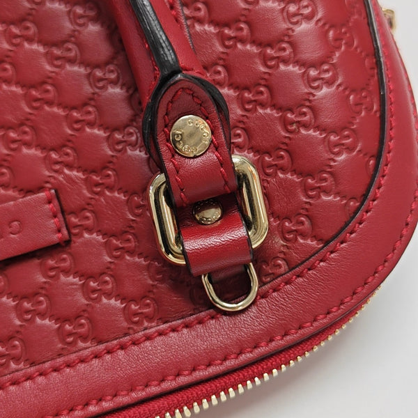 Microguccissima Monogram Calfskin Red