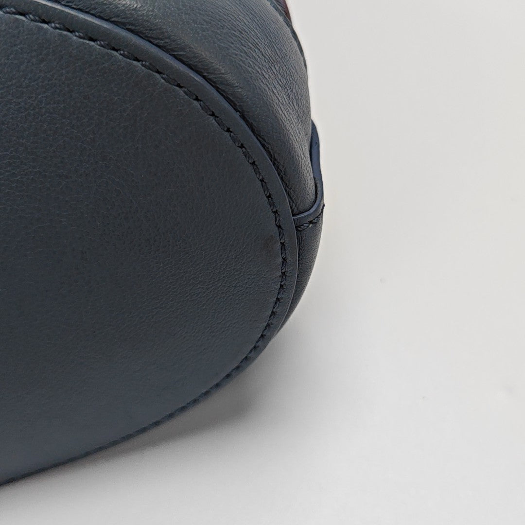 Canvas Bucket Bag Blue
