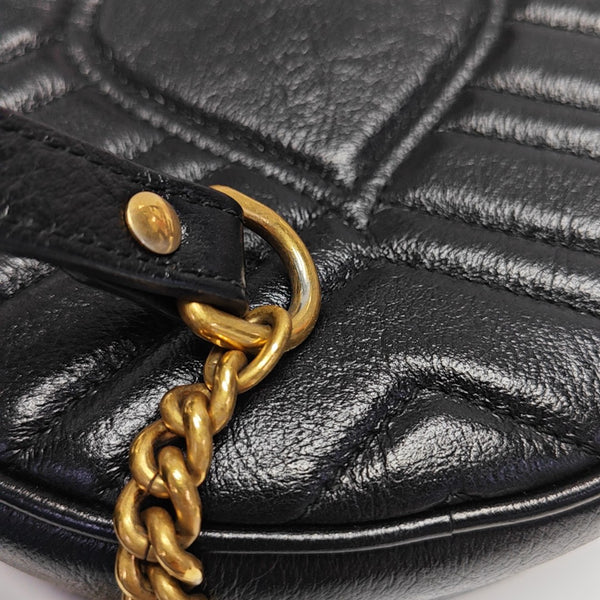 GG Marmont Mini Quilted Calfskin Black