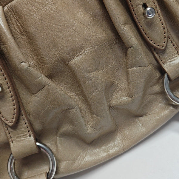 Calfskin Shoulder Bag Beige