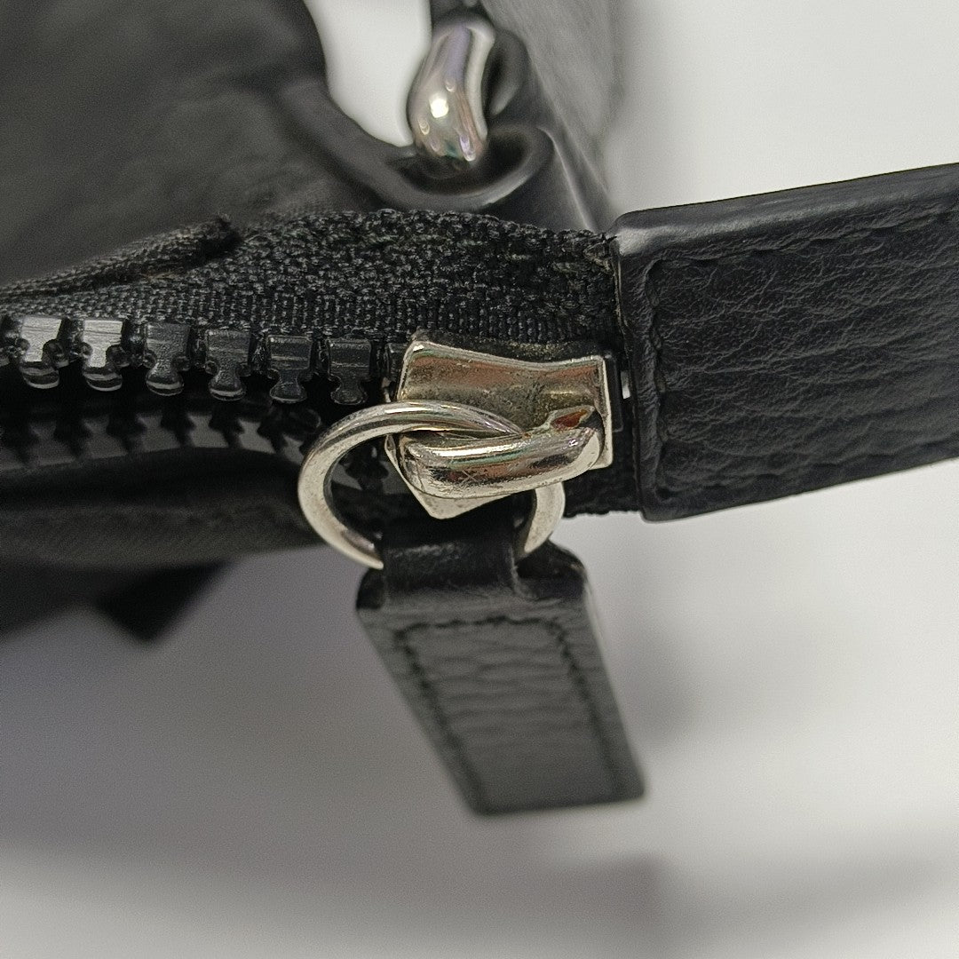 Monogram Nylon Shoulder Bag Black