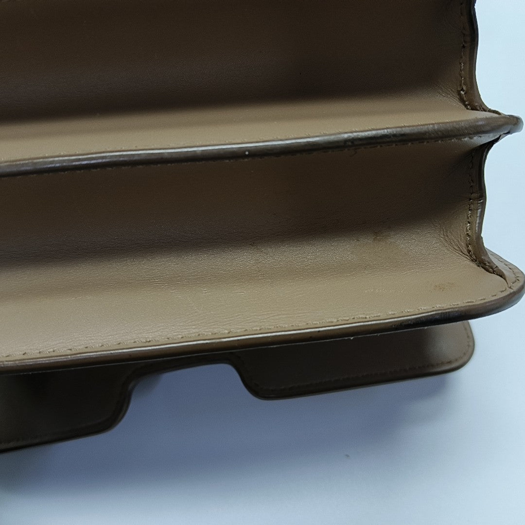 TB Small Calfskin Beige