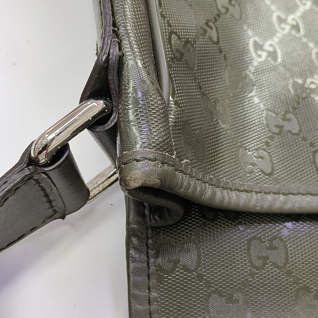 GG Imprime Monogram Coated Canvas Green