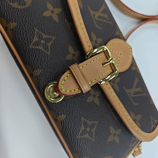 DIANE Nano Monogram Coated Canvas Brown