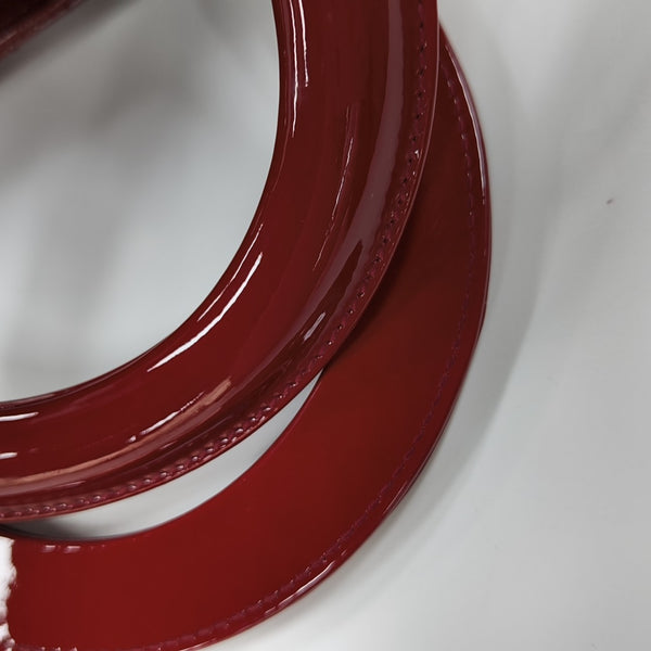 Lady Dior Medium Cannage Patent Leather Red