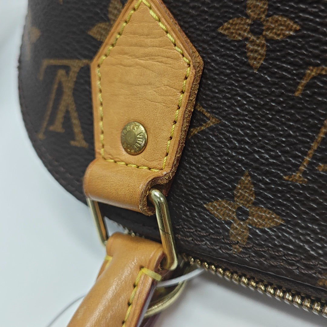 ALMA BB Monogram Coated Canvas Brown