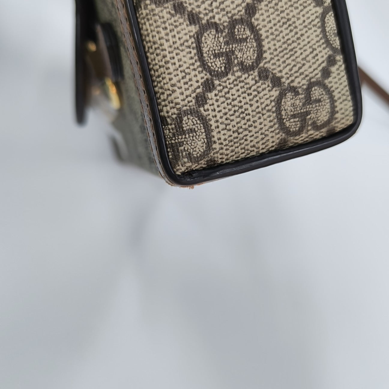 Horsebit 1955 Mini Monogram Coated Canvas Beige
