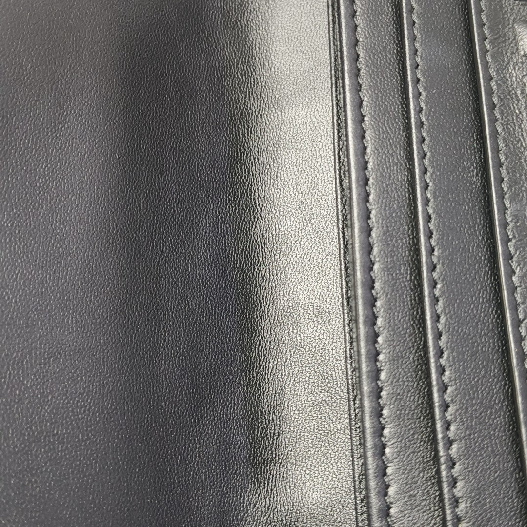Monogram Lambskin Shoulder Bag Black