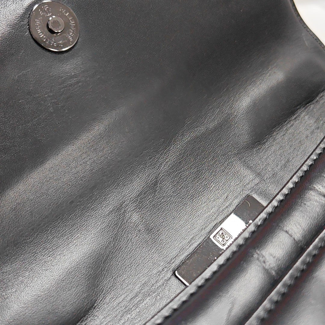 Calfskin Top Handle Bag Black