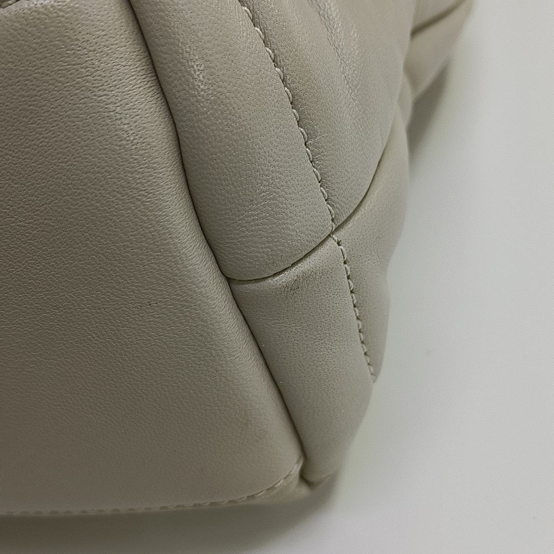 PUFFER Small Quilted Lambskin Gray