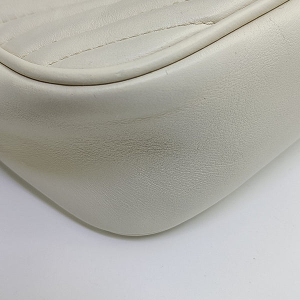 GG Marmont Small Quilted Calfskin White