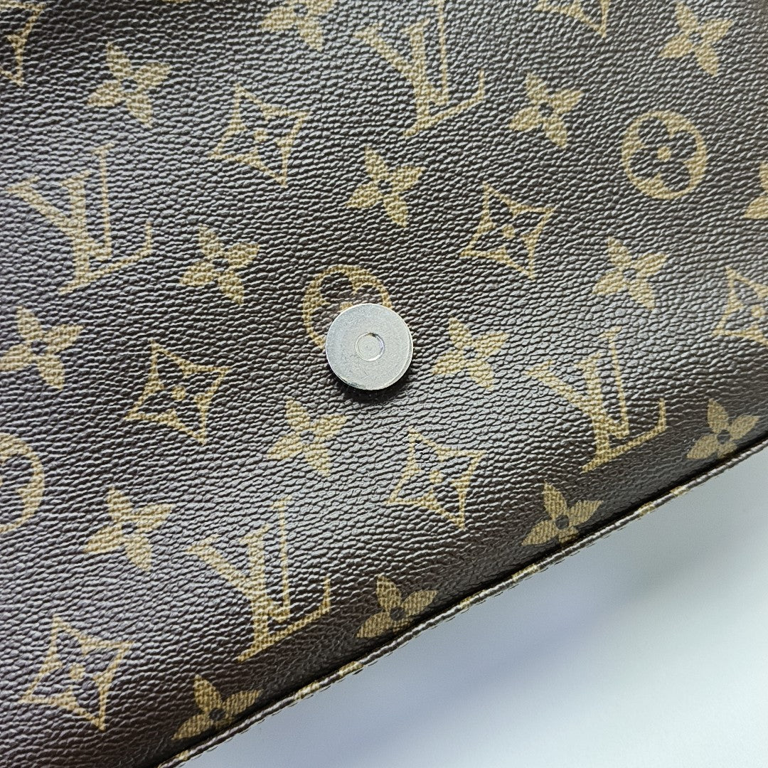 SAINT MICHEL Monogram Coated Canvas Pink