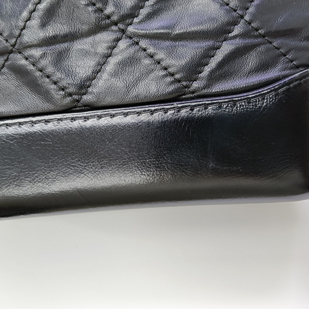 GABRIELLE Small Quilted Calfskin Black