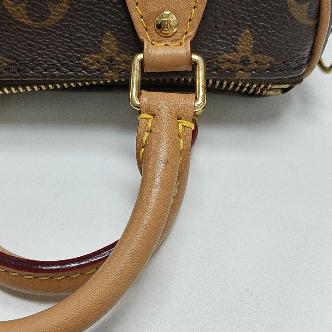 SPEEDY Nano Monogram Coated Canvas Brown