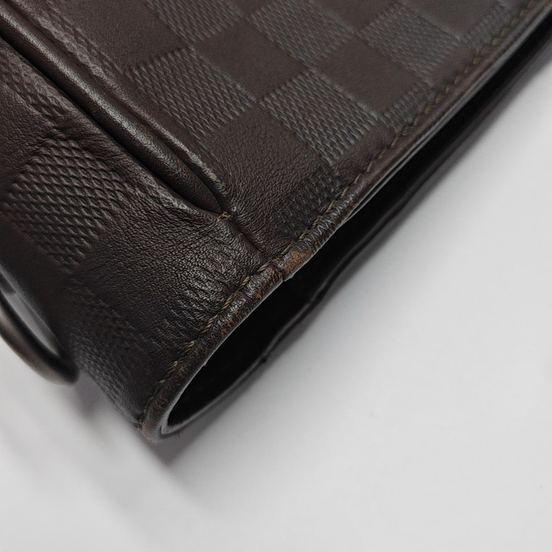 TADAO PM Damier Ebene Calfskin Brown