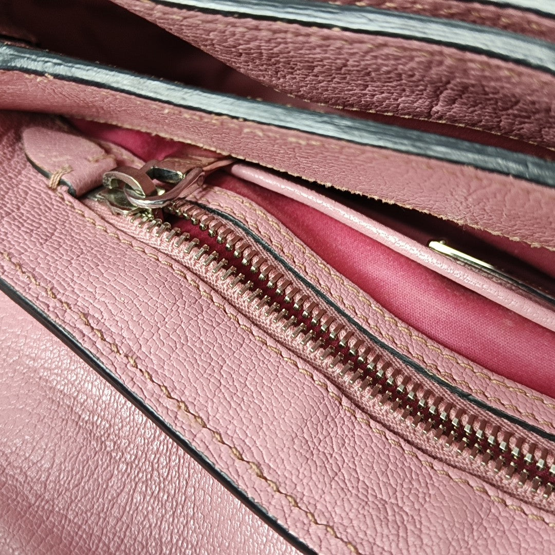 Calfskin Shoulder Bag Pink