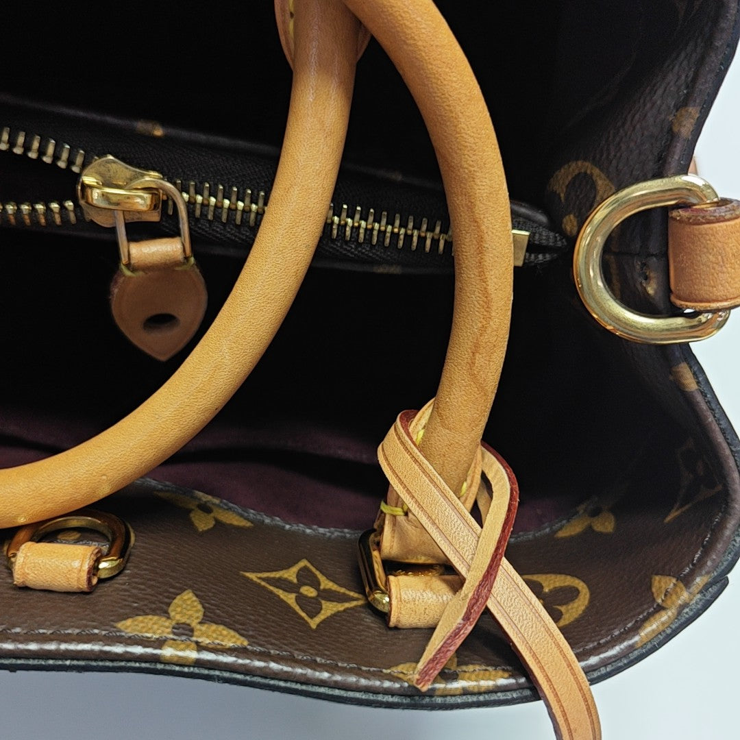 MONTAIGNE Monogram Coated Canvas Brown