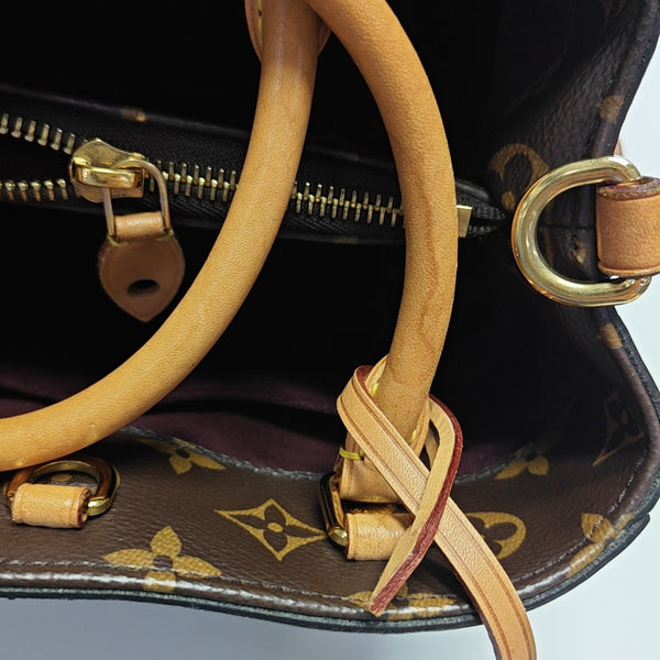 MONTAIGNE Monogram Coated Canvas Brown
