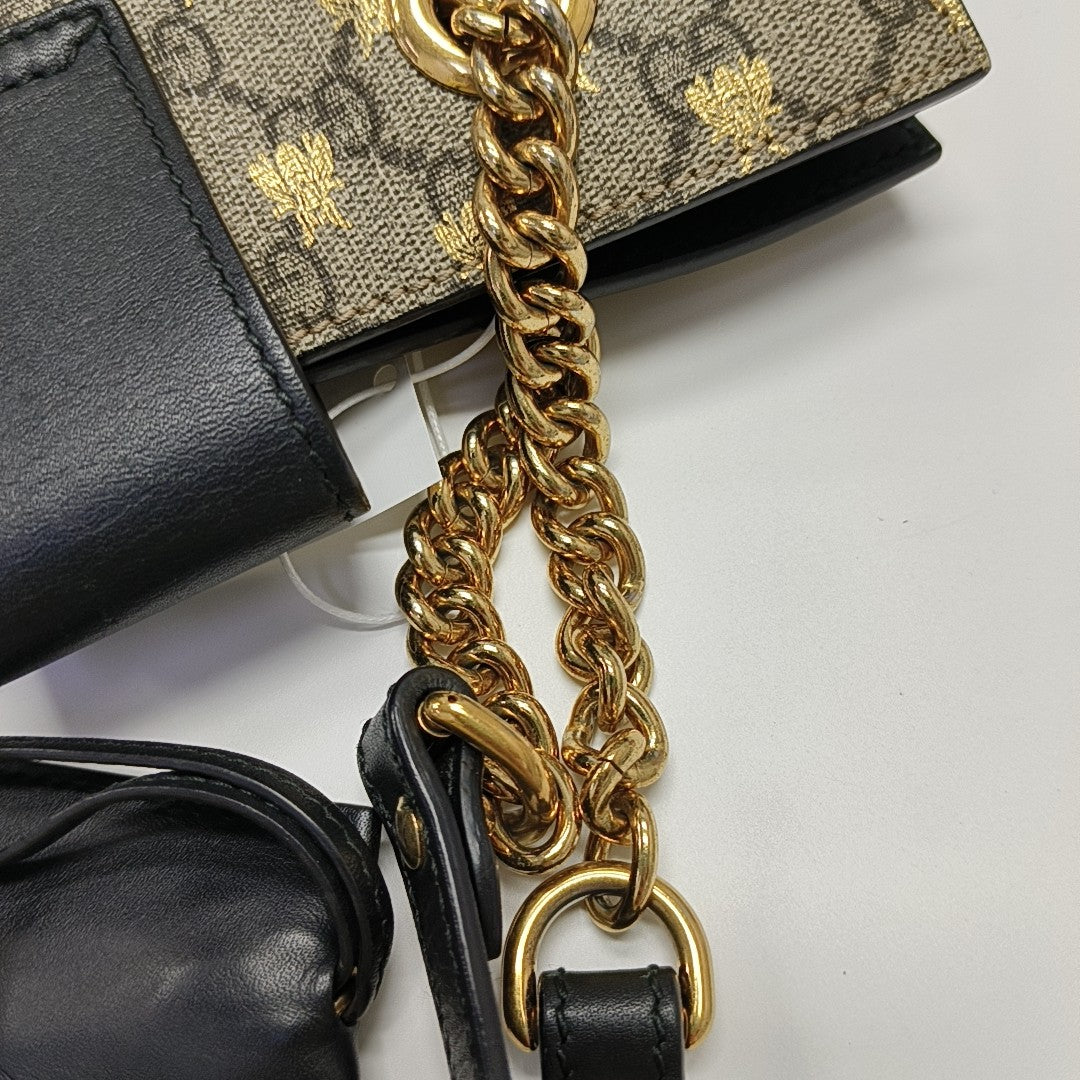 Padlock Small Monogram Coated Canvas Beige