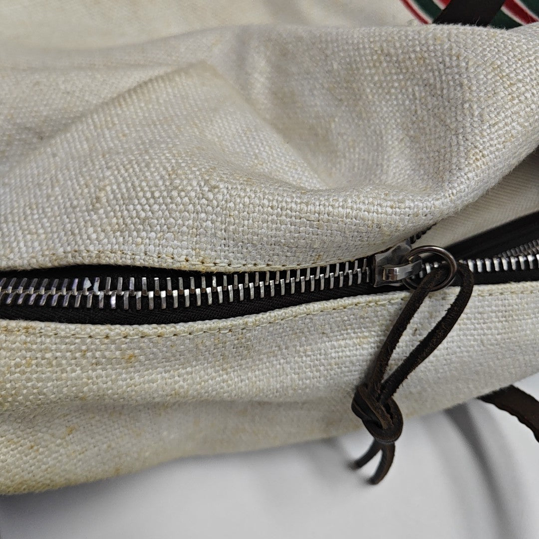 Linen Top Handle Bag Multicolor