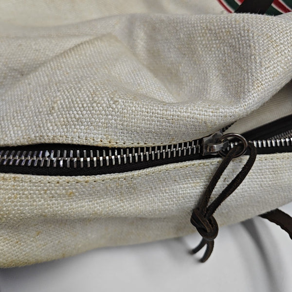 Linen Top Handle Bag Multicolor