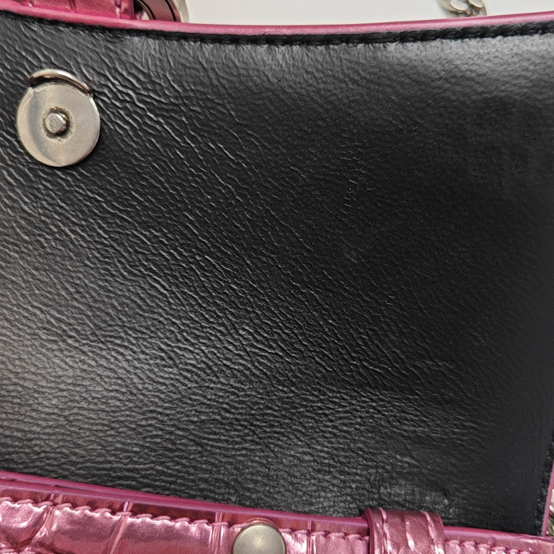Hourglass Wallet On Chain Small Calfskin Pink