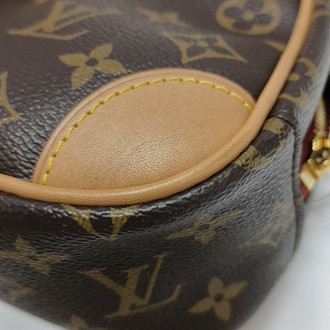 DEAUVILLE Mini Monogram Coated Canvas Brown
