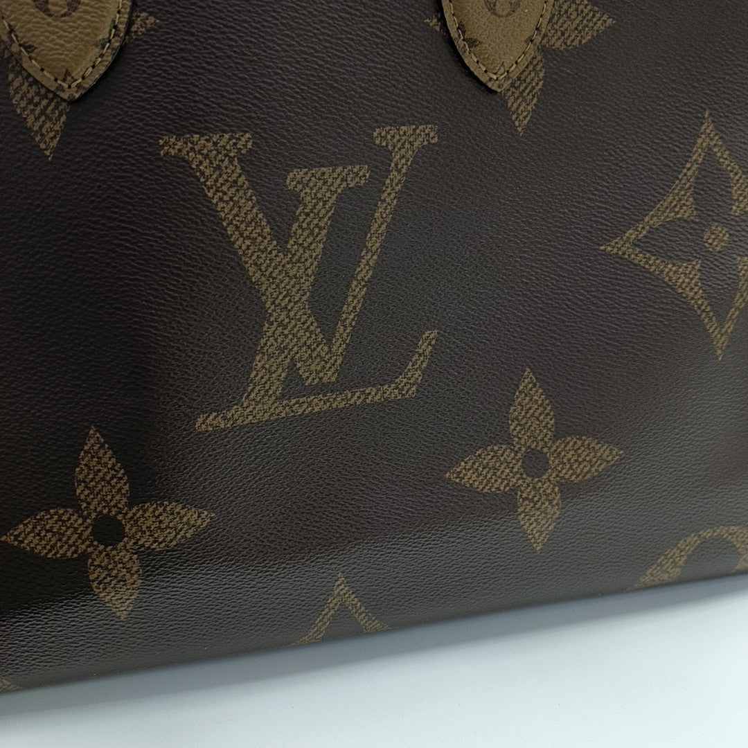 ONTHEGO MM Monogram Coated Canvas Brown