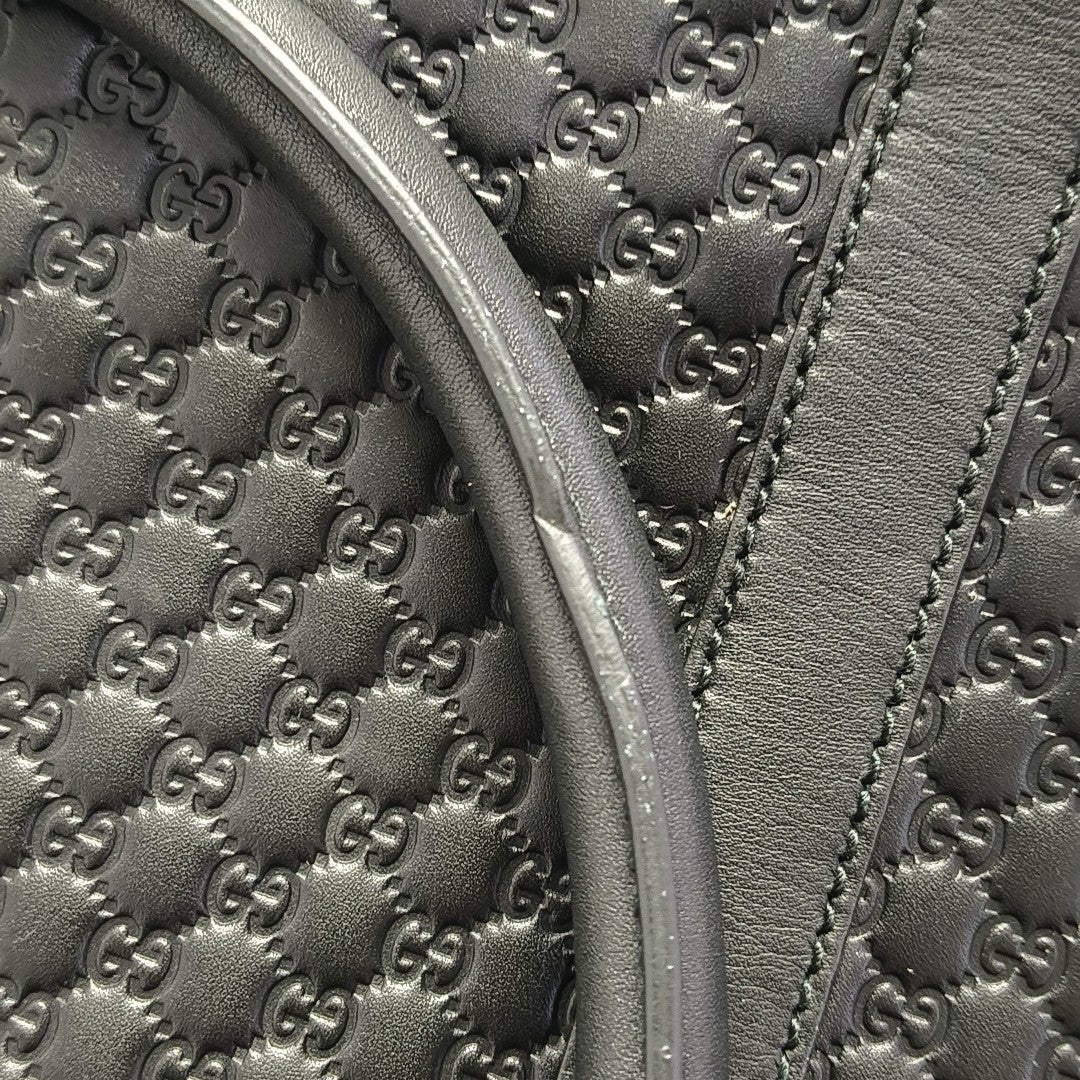 Microguccissima Monogram Calfskin Black