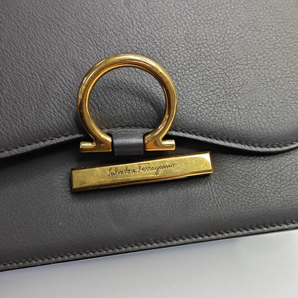 Gancini Calfskin Gray