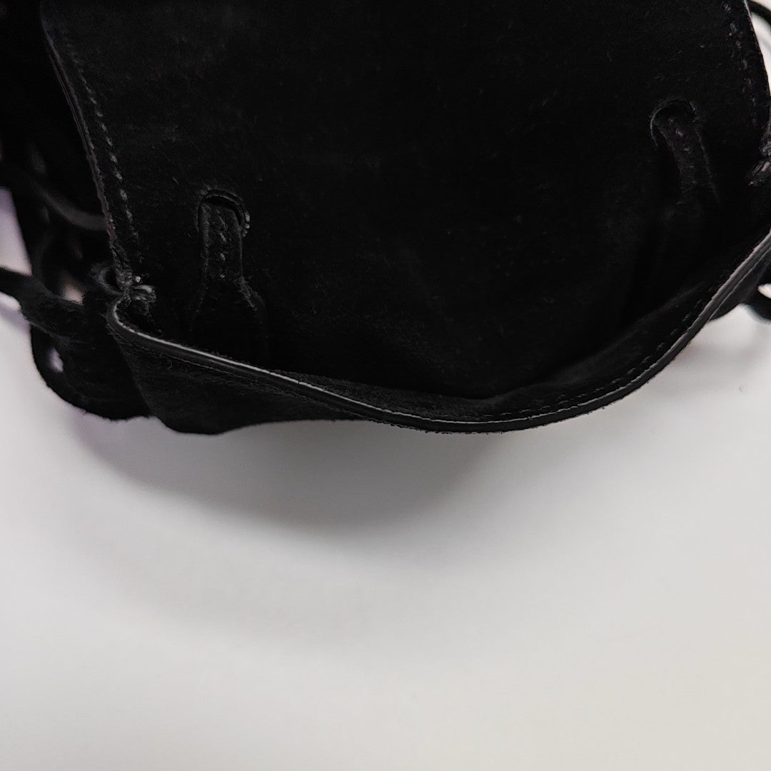 Suede Shoulder Bag Black