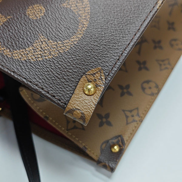 Authenticated pre-owned  ONTHEGO GM Monogram Coated Canvas Brown - Tote Bag at Looply